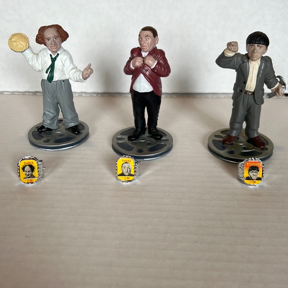 1992 Three Stooges figurines with Flicker Rings (unknown year)